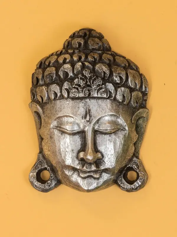 Сувенир интерьерный &laquo;Будда&raquo;, 13&times;5&times;18 см, дерево, серебро