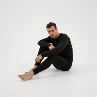 Термобельё мужское Resport, комплект: лонгслив, лосины, р. 48, цвет чёрный