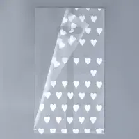 Пакет полиэтиленовый квадратный с вырубной ручкой, упаковка, "Сердечки", 17х33+17см &plusmn; 5% 60 мкм