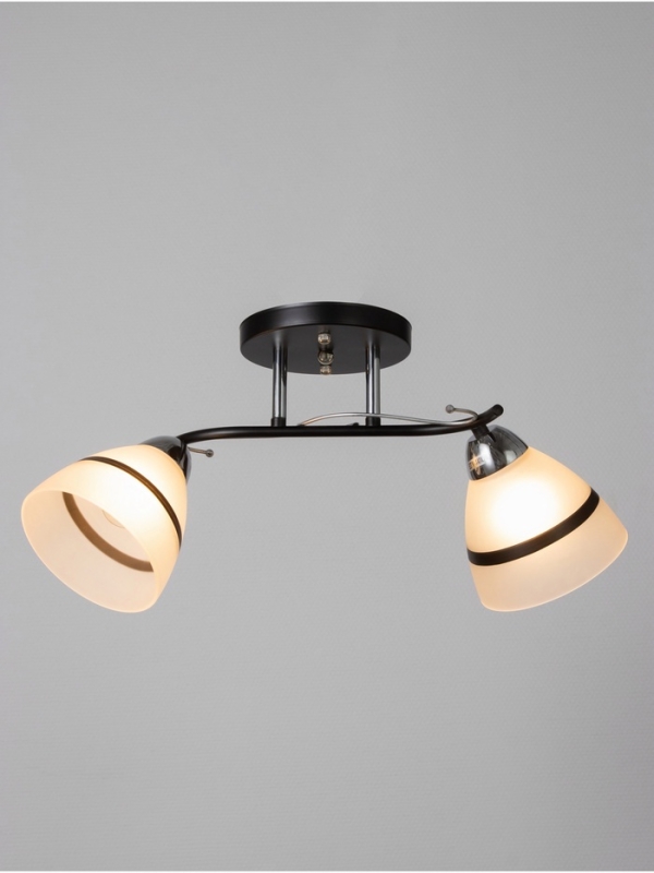 Люстра "Лайма" 2хЕ27 40Вт черно-хромовый 50х15х24 см