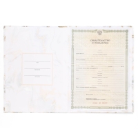 Свидетельство о рождении, 32 х 22,3 см Свидетельство о рождении, 32 х 22,3 см