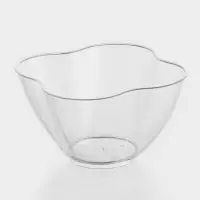 Форма пластиковая одноразовая для фуршета &laquo;Цветок&raquo;, 350 мл, прозрачная