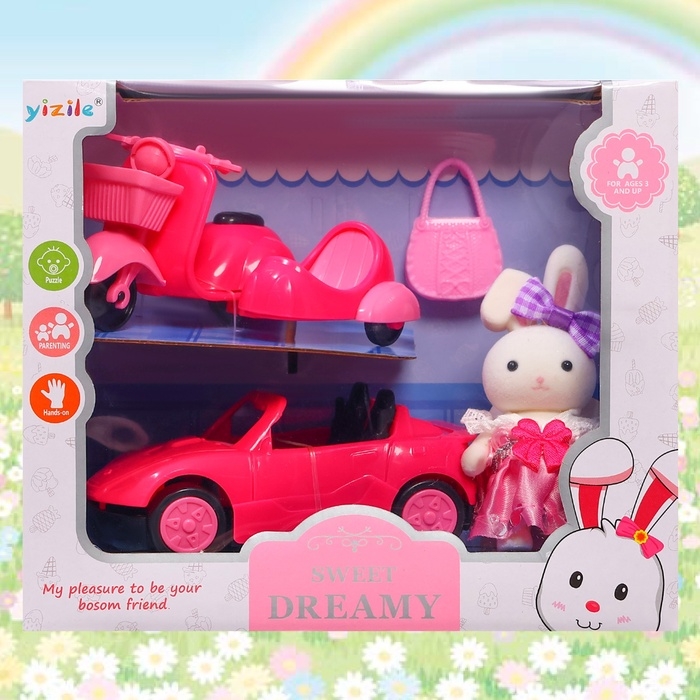 Машинка с питомцем &laquo;Зверята. Автолюбитель&raquo;, с аксессуарами