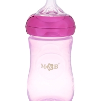 Бутылочка для кормления с наклейками &laquo;Juicy&raquo; от 0 мес., 250 мл., цвет фиолетовый, M&B