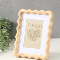 Фоторамка дерево 10х15 см с паспарту "Волна" 23,5х18,2х2 см