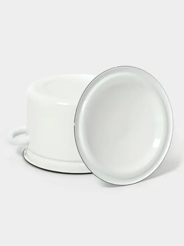 Кастр.цил.борт. 4л (белая)Без декора