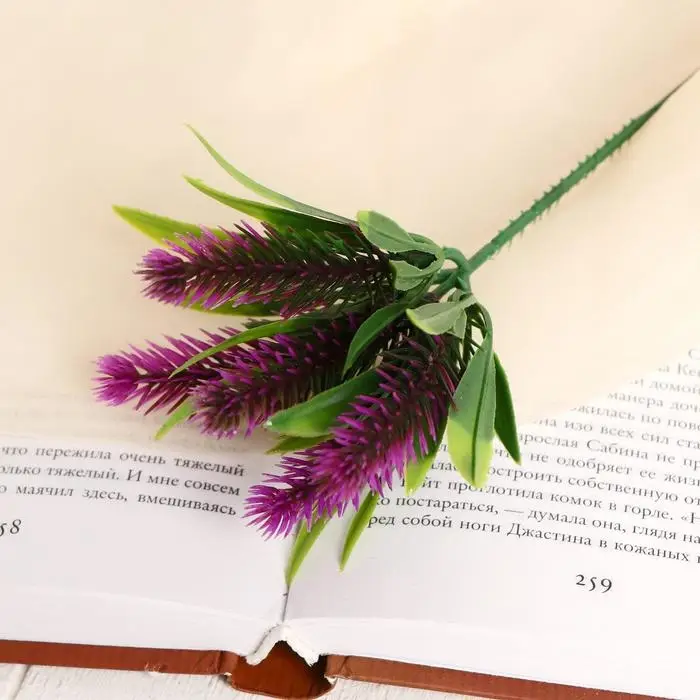 Букет искусственный &laquo;Веточки пушистые и листья&raquo;, 17 см, МИКС