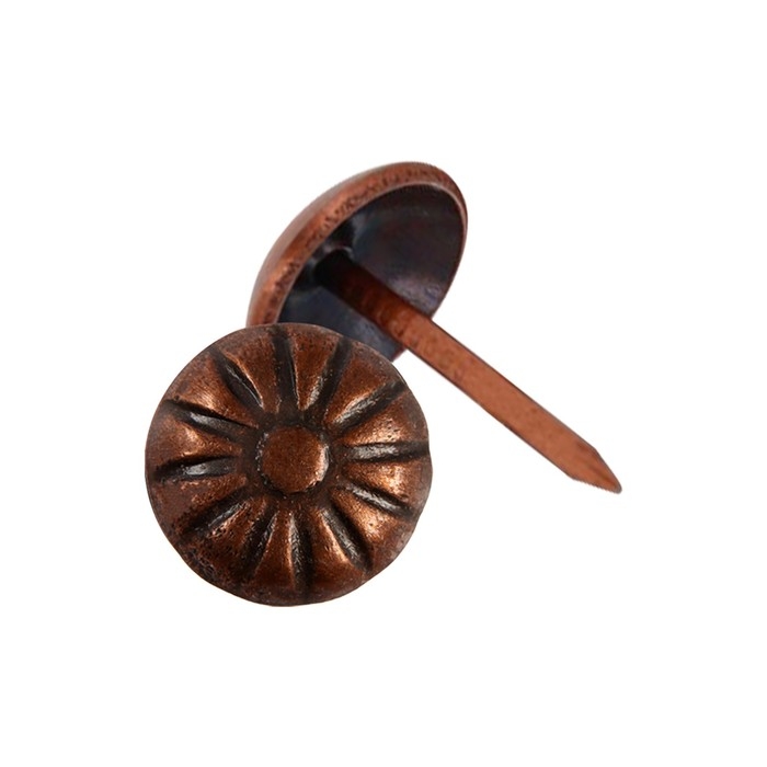 Гвозди ТУНДРА, декоративные, обивочные, фактурные, 11х16 мм, медь, 100 шт Гвозди ТУНДРА, декоративные, обивочные, фактурные, 11х16 мм, медь, 100 шт