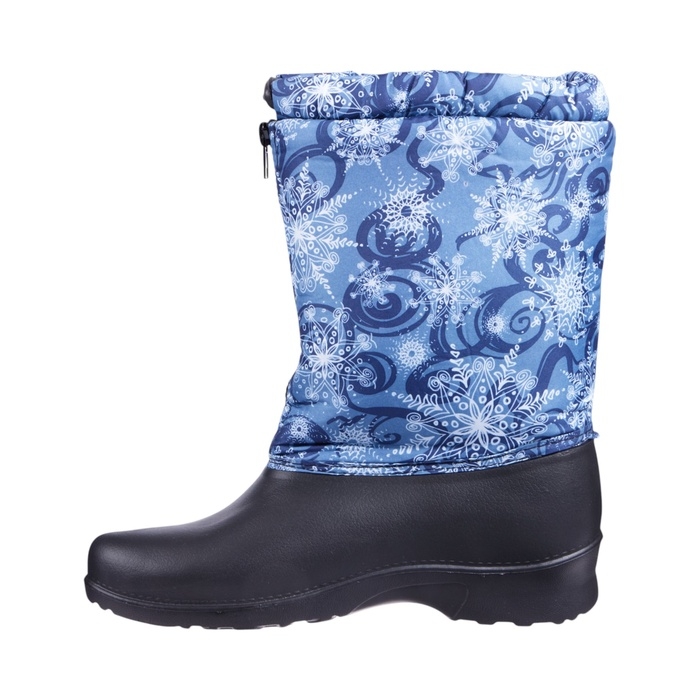 Сапоги женские комбинированные с фиксатором, иск. мех, с цветным рисунком, до -25&deg;, С-35.354Б, размер 39