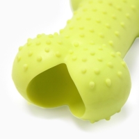 Игрушка жевательная "Кость малая", TPR, 8,5 см, салатовая