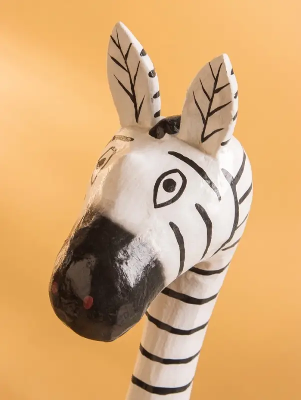 Сувенир "Зебра" дерево 13х7х50 см, цв. чёрно-белый