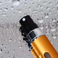 Атомайзер для парфюма, с распылителем, 10 мл, цвет золотистый Атомайзер для парфюма, с распылителем, 10 мл, цвет золотистый