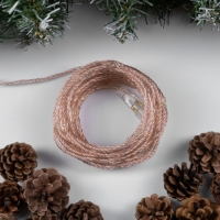 Гирлянда &laquo;Нить&raquo; 10 м роса, IP44, медная нить, 100 LED, свечение зелёное, мерцание, 220 В