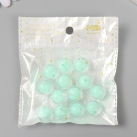 Бусины для творчества пластик "Фисташка" глянец набор 30 гр  d=1,6 см