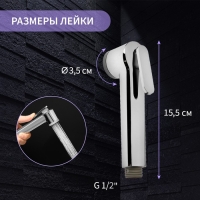 Гигиеническая лейка ZEIN Z0212, пластик, 1 режим, цвет хром Гигиеническая лейка ZEIN Z0212, пластик, 1 режим, цвет хром