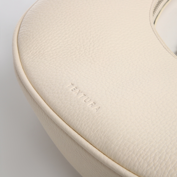 Сумка женская хобо на молнии TEXTURA, средний размер, цвет молочный Сумка женская хобо на молнии TEXTURA, средний размер, цвет молочный