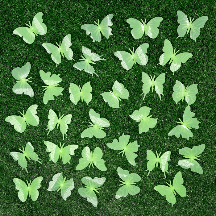 Набор светящегося декора "Бабочки" 30шт, 7&times;5,5&times;5см (3924776)