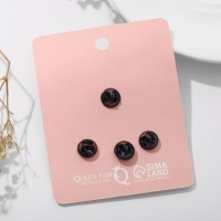 Набор значков (4 шт.) &laquo;Зайчата&raquo;, цветной в чёрном металле