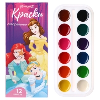 Акварель медовая &laquo;Принцессы&raquo;, 12 цветов, в картонной коробке, без кисти