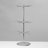 Вертушка, 3 яруса по 8 крючков, 27,5×27,5×55, цвет хром Вертушка, 3 яруса по 8 крючков, 27,5×27,5×55, цвет хром