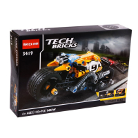 Конструктор с инерционным механизмом &laquo;Трюковый мотоцикл&raquo;, 140 деталей