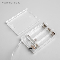 Гирлянда &laquo;Нить&raquo; 3 м с насадками &laquo;Снежинки малые&raquo;, IP20, прозрачная нить, 20 LED, батарейки AAх3 (нет в комплекте), свечение мульти