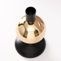 Подсвечник металл на 1 свечу d=2 см "Дельфуза. Золотой шар" 9х9х17 см