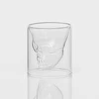 Стопка - шот стеклянный с двойными стенками &laquo;Череп. Хэллоуин&raquo;, 70 мл, 7&times;7 см