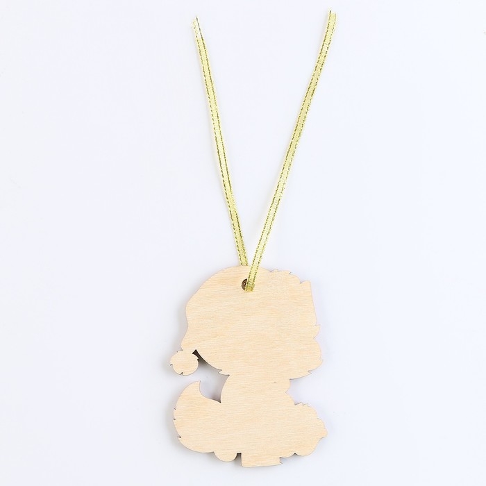 Ёлочная игрушка - подвеска деревянная &laquo;Новый год! Лисёнок&raquo;