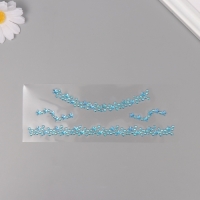 Наклейка пластик стразы "Чокер из звёзд" голубой 11,6х18 см Наклейка пластик стразы "Чокер из звёзд" голубой 11,6х18 см