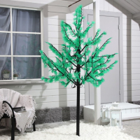 Светодиодное дерево &laquo;Зелёный клён&raquo; 2 м, 900 LED, постоянное свечение, 220 В, свечение белое
