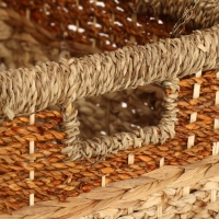 Корзина плетеная, 47х37х57 см, водоросли, кукурузный лист