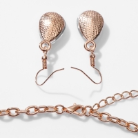 Набор 2 предмета: серьги, колье &laquo;Великолепный век&raquo; цветы, цвет золото, 42 см