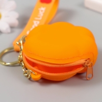 Брелок кошелёк с карабином, ремешком силикон "Лапка" 3х7х7,5 см