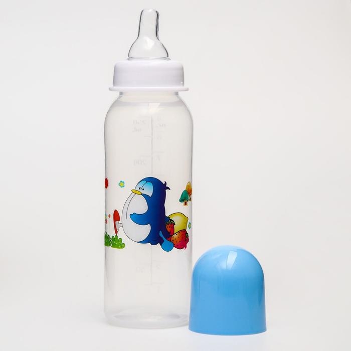 Бутылочка для кормления &laquo;Весёлые животные&raquo;, классическое горло, 250 мл., от 3 мес., цвета МИКС