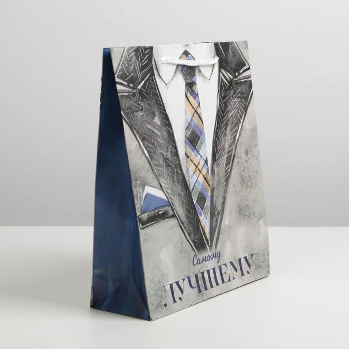 Пакет подарочный ламинированный, упаковка, &laquo;Самому лучшему&raquo;, ML 21 х 25 х 8 см