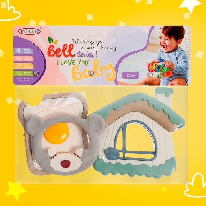 Набор прорезывателей для зубов &laquo;Мишутка&raquo;, 3 шт.