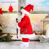 Дед Мороз "Красная шубка, в очках, в валенках" двигается, с подсветкой, 36 см Дед Мороз "Красная шубка, в очках, в валенках" двигается, с подсветкой, 36 см