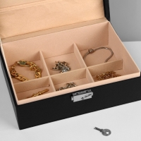 Подставка для украшений «Шкатулка» съёмная подставка,17×23×8,5 см, цвет чёрный Подставка для украшений «Шкатулка» съёмная подставка,17×23×8,5 см, цвет чёрный