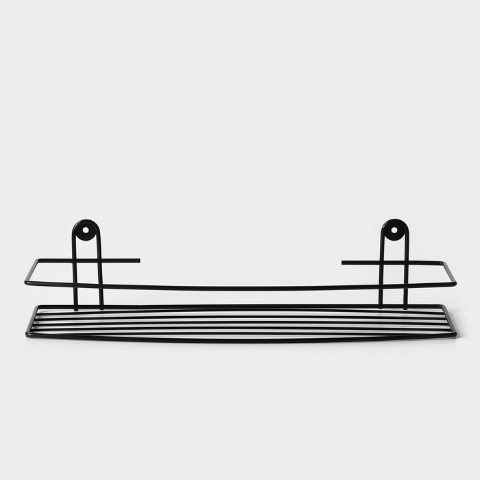 Полка для ванной прямая, 34&times;12&times;7,5 см, цвет черный