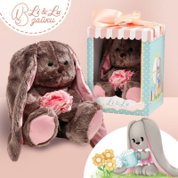 Мягкая игрушка &laquo;Li с розовыми цветами&raquo;, заяц, 25 см