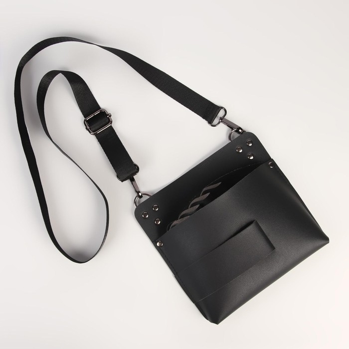 Сумка для мастера 19 × 18,5 см, длина ремня 105 см, цвет чёрный Сумка для мастера 19 × 18,5 см, длина ремня 105 см, цвет чёрный