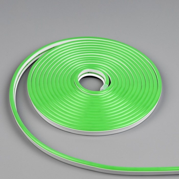 Гибкий неон Luazon Lighting 6 &times; 12 мм, IP65, 5 м, SMD2835, 120 LED/м, 12 В, свечение зелёное