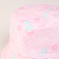 Панама детская для девочки &laquo;Цветочки&raquo;, цвет розовый, р-р 48-50