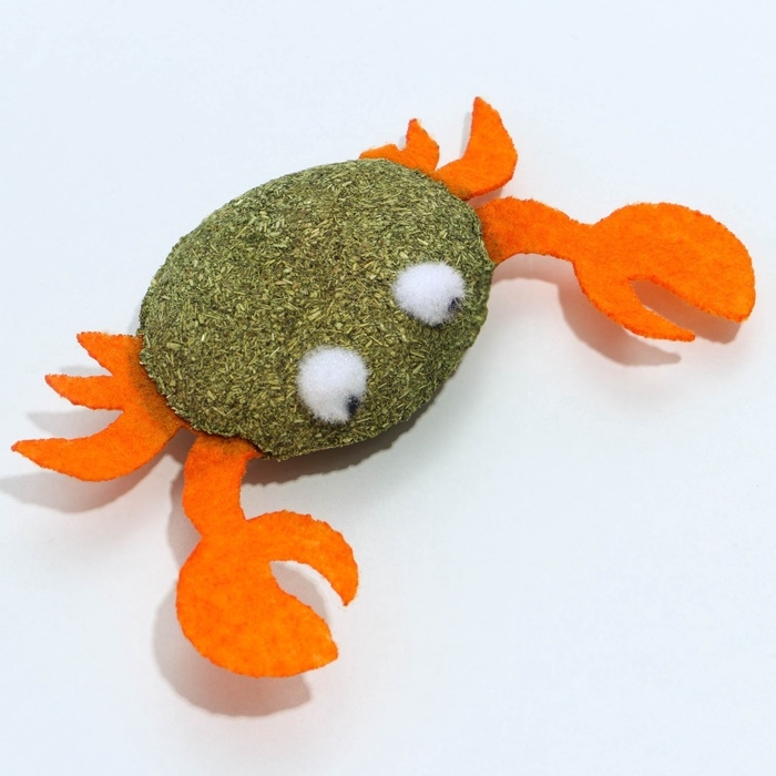 Игрушка для кошек «Краб» из кошачьей мяты, 4 х 5 см Игрушка для кошек «Краб» из кошачьей мяты, 4 х 5 см