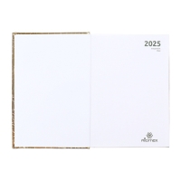 Ежедневник недатированный,ованный, A5, 136 листов, Attomex. Arkona, твердая обложка, бумвинил с поролоном, ляссе, блок 70%, золотой