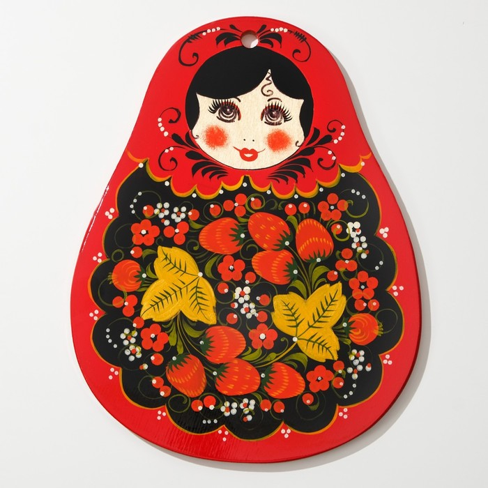 Доска разделочная &laquo;Матрёшка&raquo;, 20&times;26 см, хохлома
