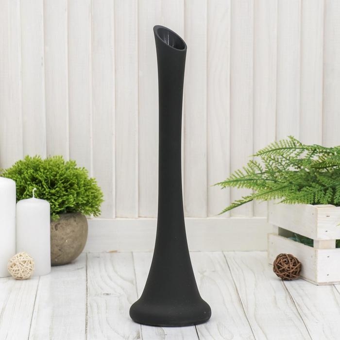 Ваза "Пять вечеров" чёрная матовая, фристайл d-2.5см 30х9см, 0.15л