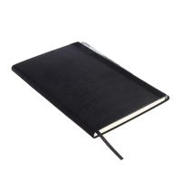 Еженедельник датир 2025г мягк обл иск кож А5 80л ESCALADA, бл тис, кр бл 70 г/м&sup2;, чёрный