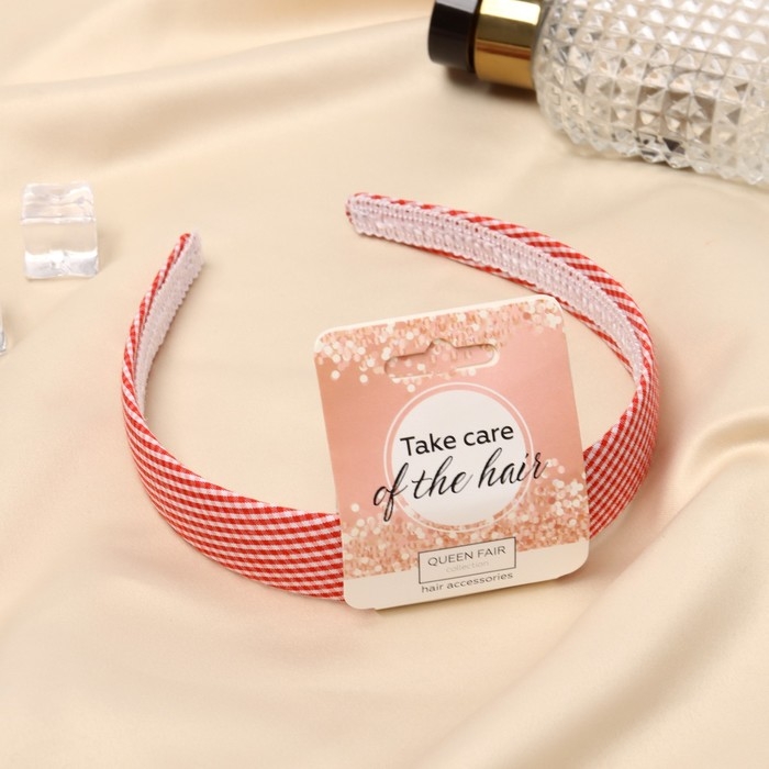 Ободок для волос QF &laquo;Классика&raquo;, клетка, 2.5 см, МИКС